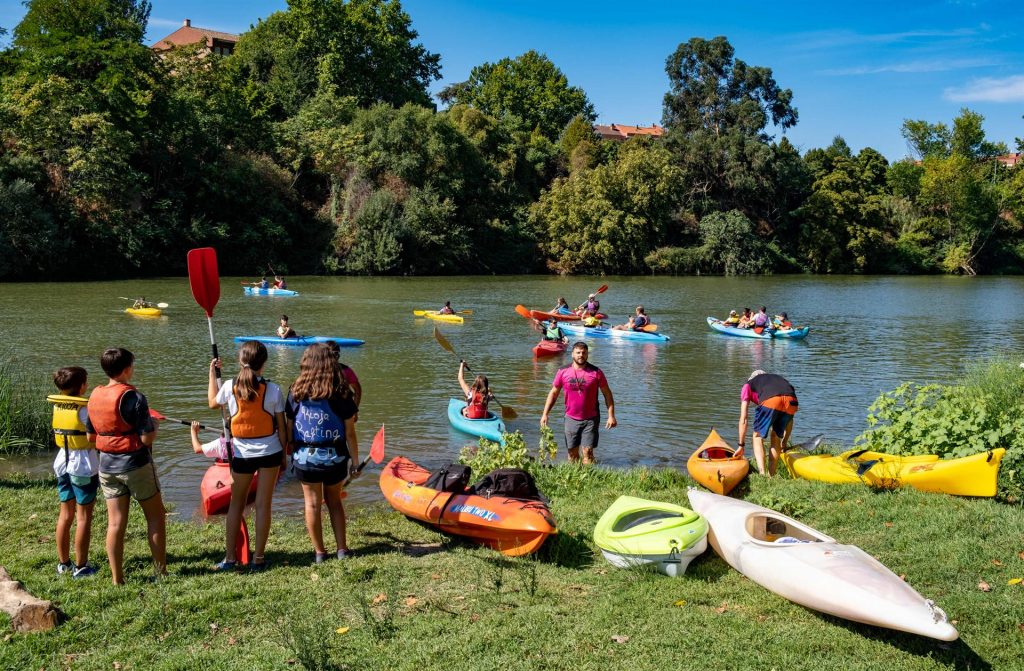 Un paseo en canoa por el Ebro da a conocer su 'rico ecosistema'