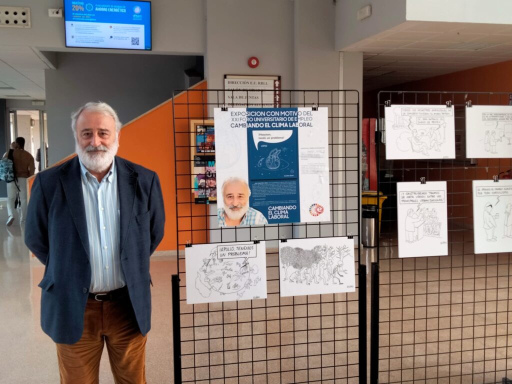 Las caricaturas ambientales de López (Juan López Rico) protagonizan una exposición en la Universidad de Huelva