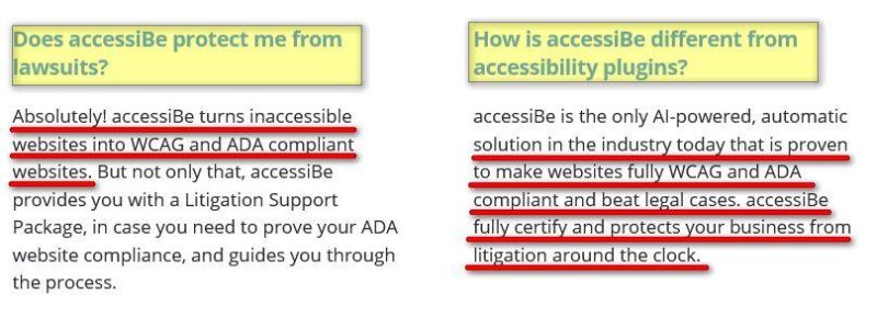 ¿Utiliza una superposición de accesibilidad para ayudar a los usuarios con discapacidades?  ¡no!