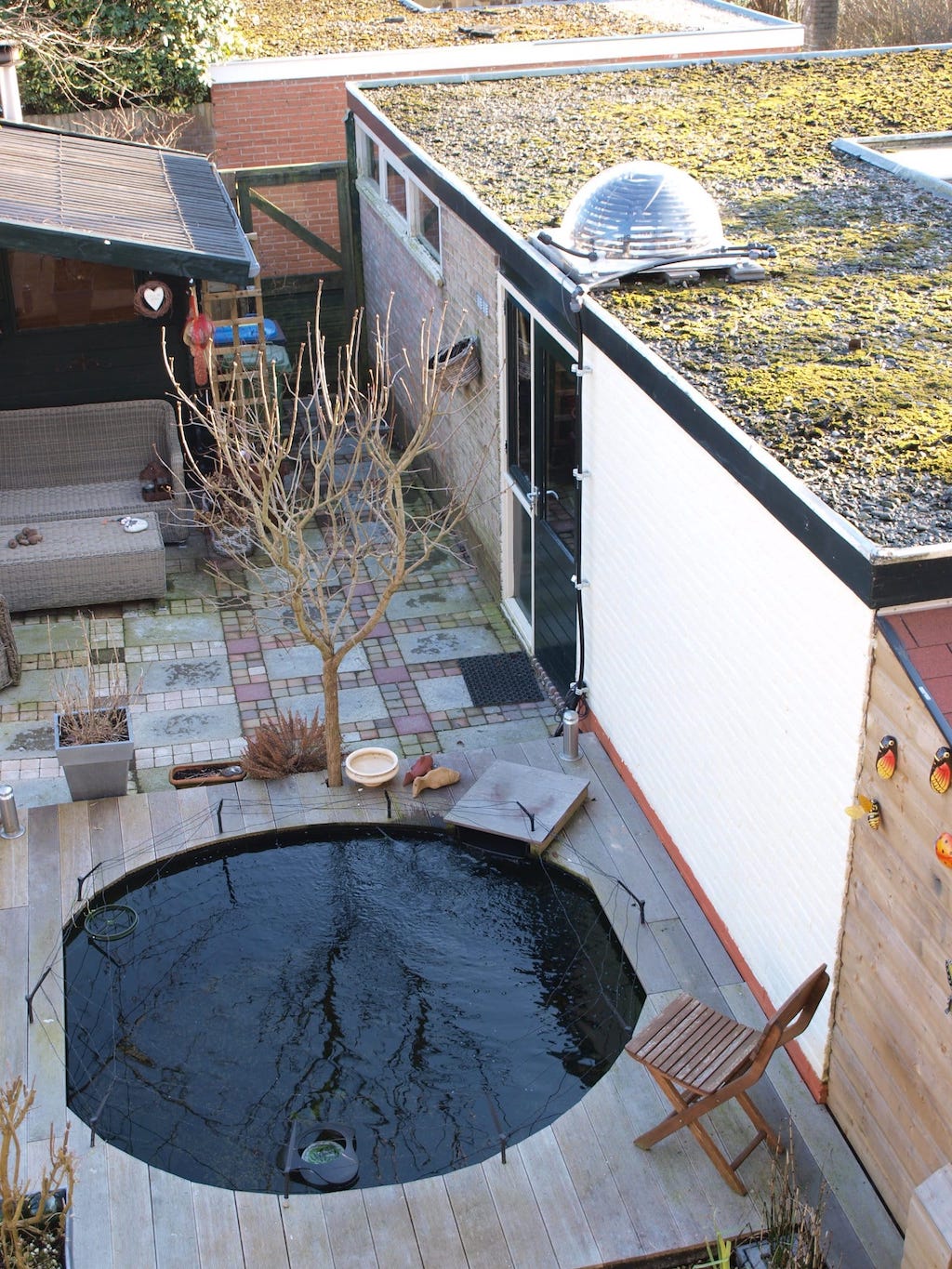 Instalación de SunSphere 360° en una piscina.