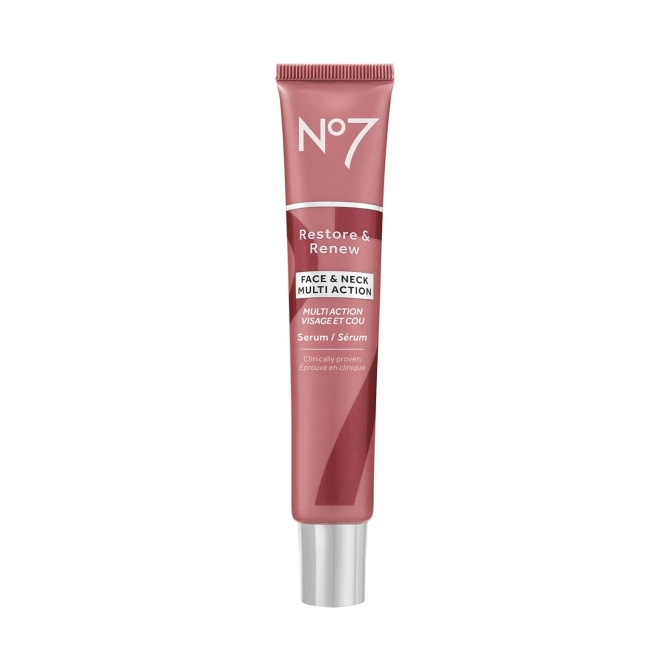 No7 Restore & Renew Sérum multiacción para rostro y cuello
